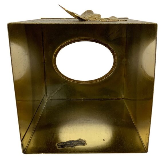 Vintage Stylebuilt 3-Piece Gold Plated Butterfly Bath Set Tissue Box Soap Lotion - Picture 8 of 16